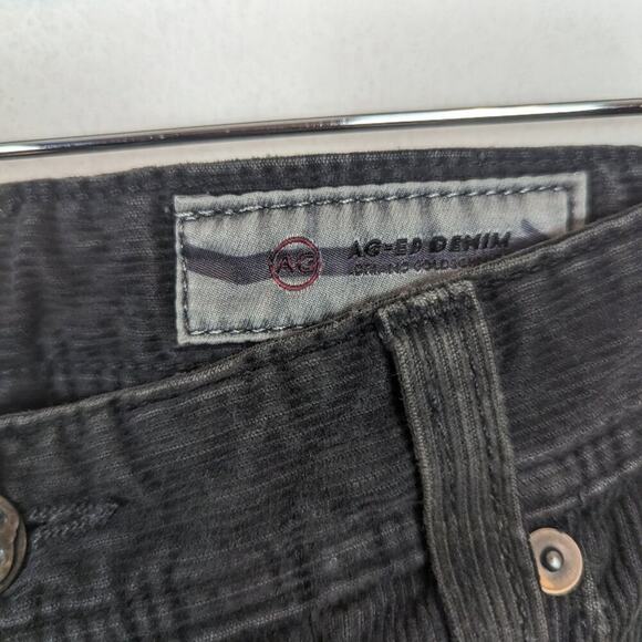 AG Adriano Goldschmied Black Corduroy The Graduate Tailored Leg Pants - Picture 7 of 9